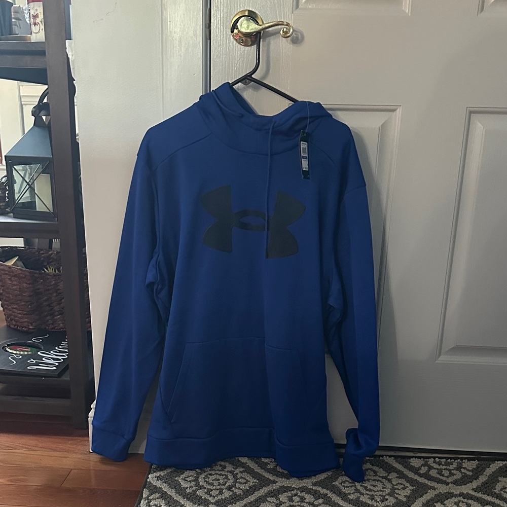 Under Armour Blue Hoodie with Black Logo